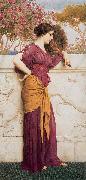 John William Godward The Peacock Fan oil painting picture wholesale